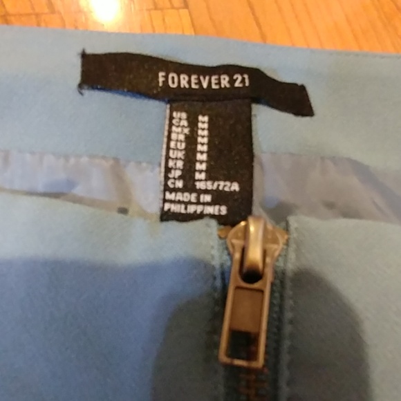 Dusty blue zipper skirt - Picture 4 of 4